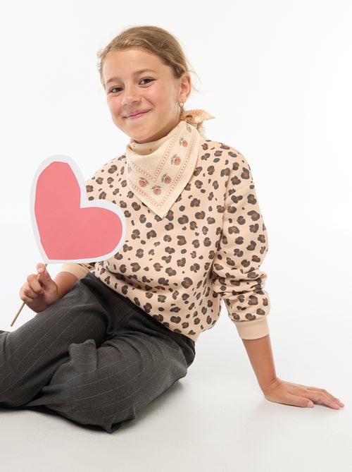 Sweater met lange mouw en print - Kiabi
