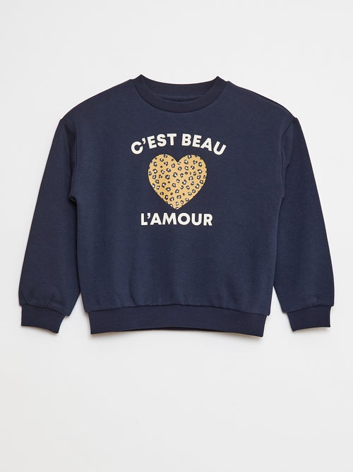 Sweater met lange mouw en print - Kiabi