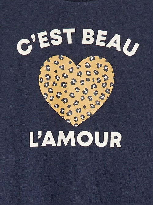 Sweater met lange mouw en print - Kiabi