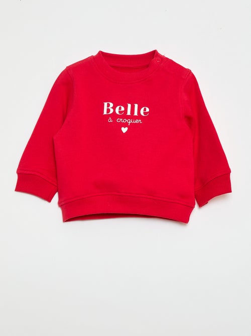 Sweater met lange mouw en print - Kiabi