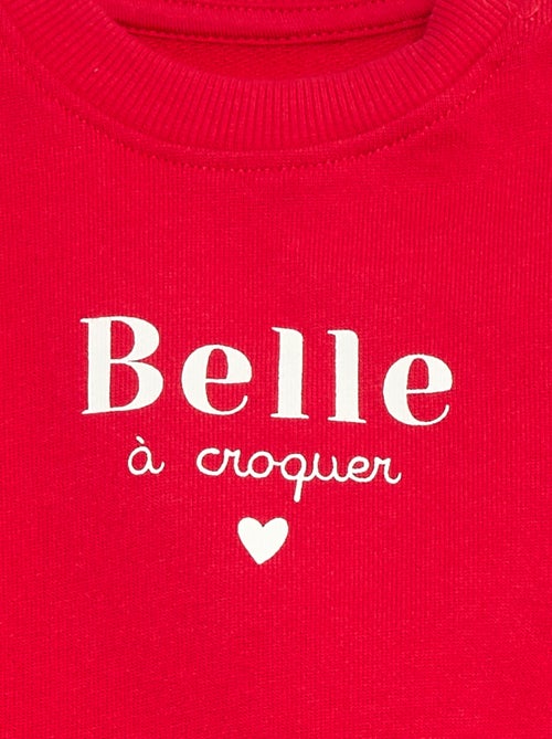 Sweater met lange mouw en print - Kiabi