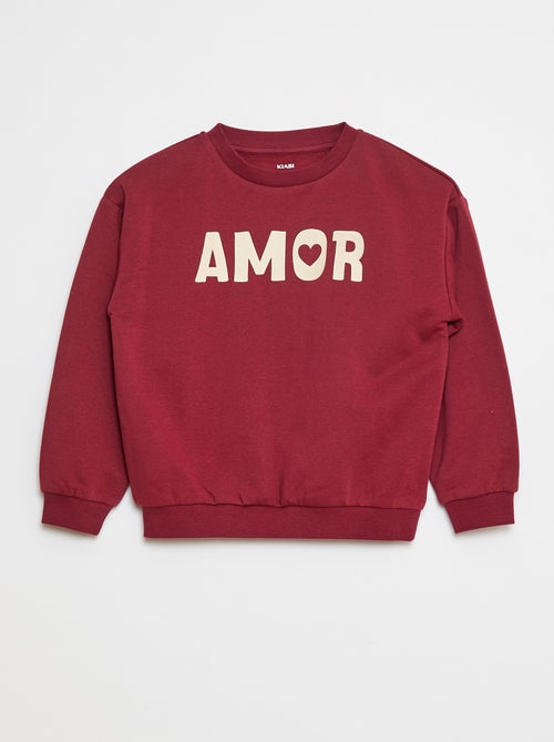 Sweater met lange mouw en print - Kiabi
