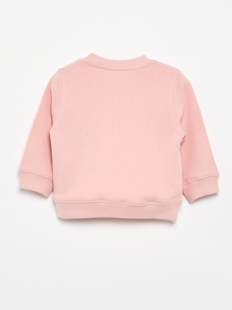 Sweater met lange mouw en print Rose - Kiabi