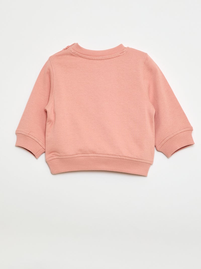 Sweater met lange mouw en print Rose - Kiabi