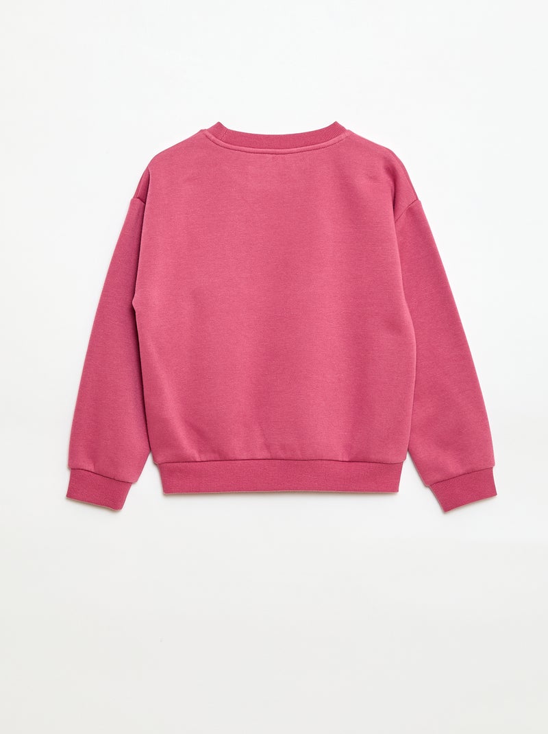 Sweater met lange mouw en print Rose - Kiabi