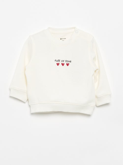 Sweater met lange mouw en print - Kiabi