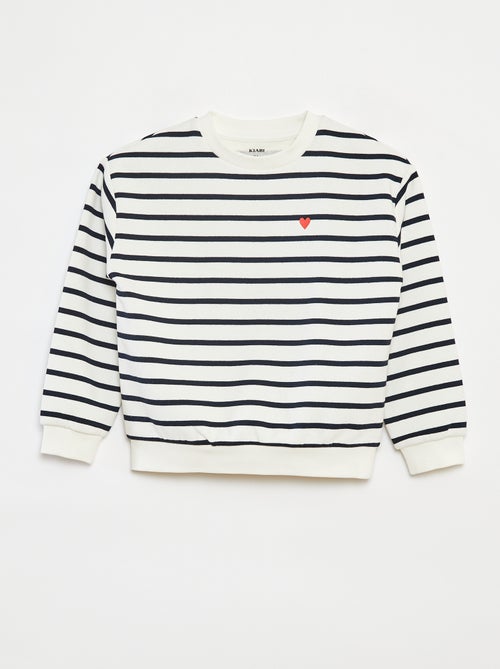 Sweater met lange mouw en print - Kiabi