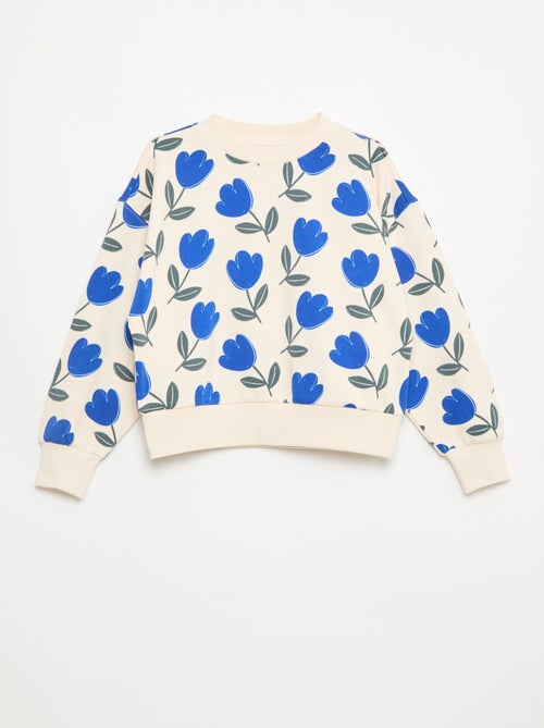 Sweater met motief en ronde hals - Kiabi