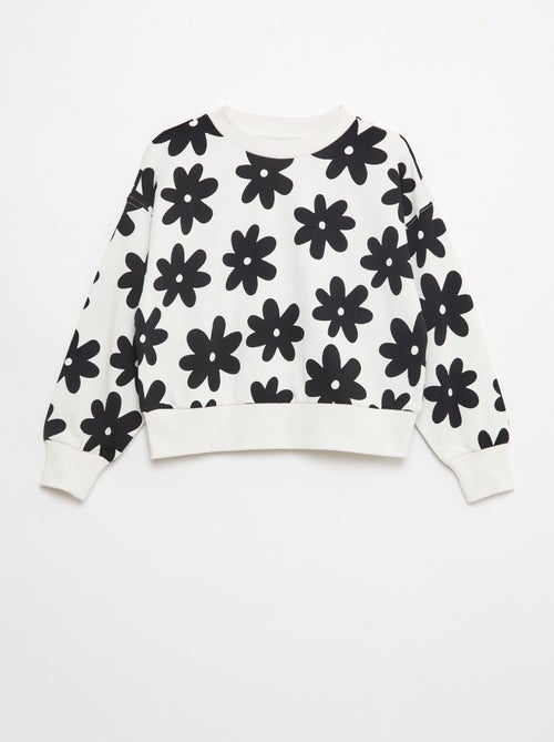 Sweater met motief en ronde hals - Kiabi