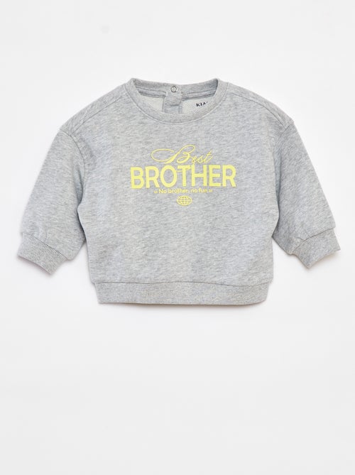 Sweater met opdruk 'Brother' - Kiabi