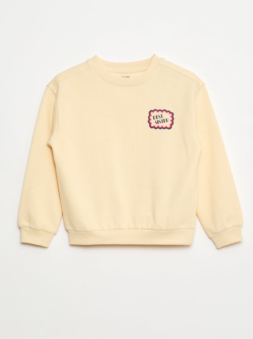 Sweater met opschrift 'sisters' - Kiabi