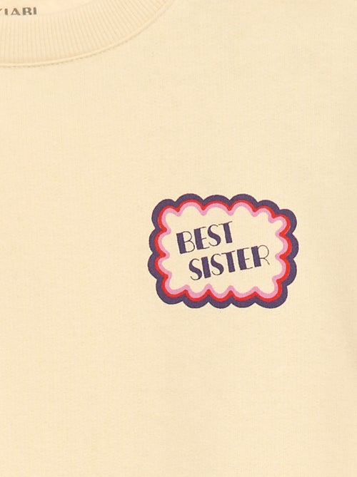 Sweater met opschrift 'sisters' - Kiabi