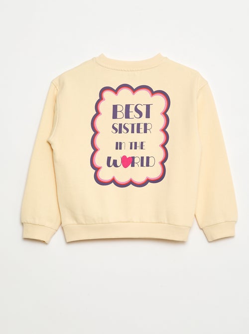 Sweater met opschrift 'sisters' - Kiabi