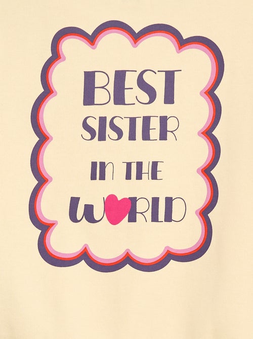 Sweater met opschrift 'sisters' - Kiabi