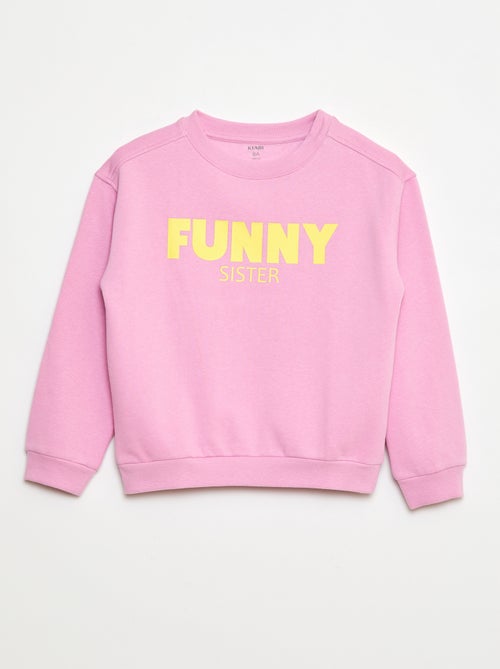 Sweater met opschrift 'sisters' - Kiabi