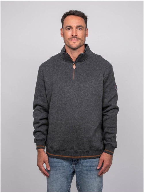 Sweater met opstaande kraag en rits wirubon - Kiabi Sweater met opstaande kraag en rits wirubon - Kiabi
