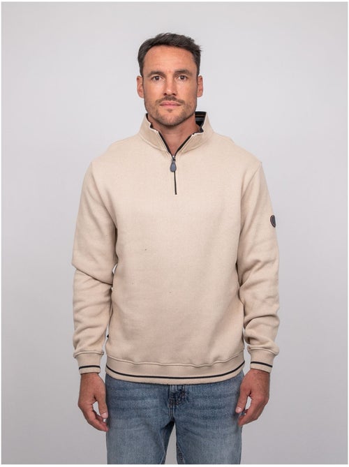 Sweater met opstaande kraag en rits wirubon - Kiabi Sweater met opstaande kraag en rits wirubon - Kiabi