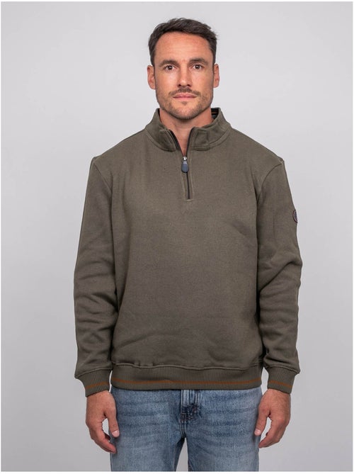 Sweater met opstaande kraag en rits wirubon - Kiabi Sweater met opstaande kraag en rits wirubon - Kiabi