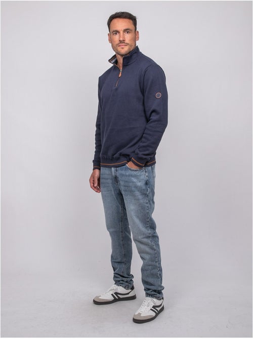 Sweater met opstaande kraag en rits wirubon - Kiabi Sweater met opstaande kraag en rits wirubon - Kiabi