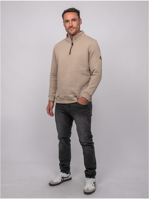 Sweater met opstaande kraag en rits woribou - Kiabi Sweater met opstaande kraag en rits woribou - Kiabi