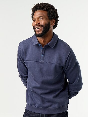 Sweater met polokraag van molleton