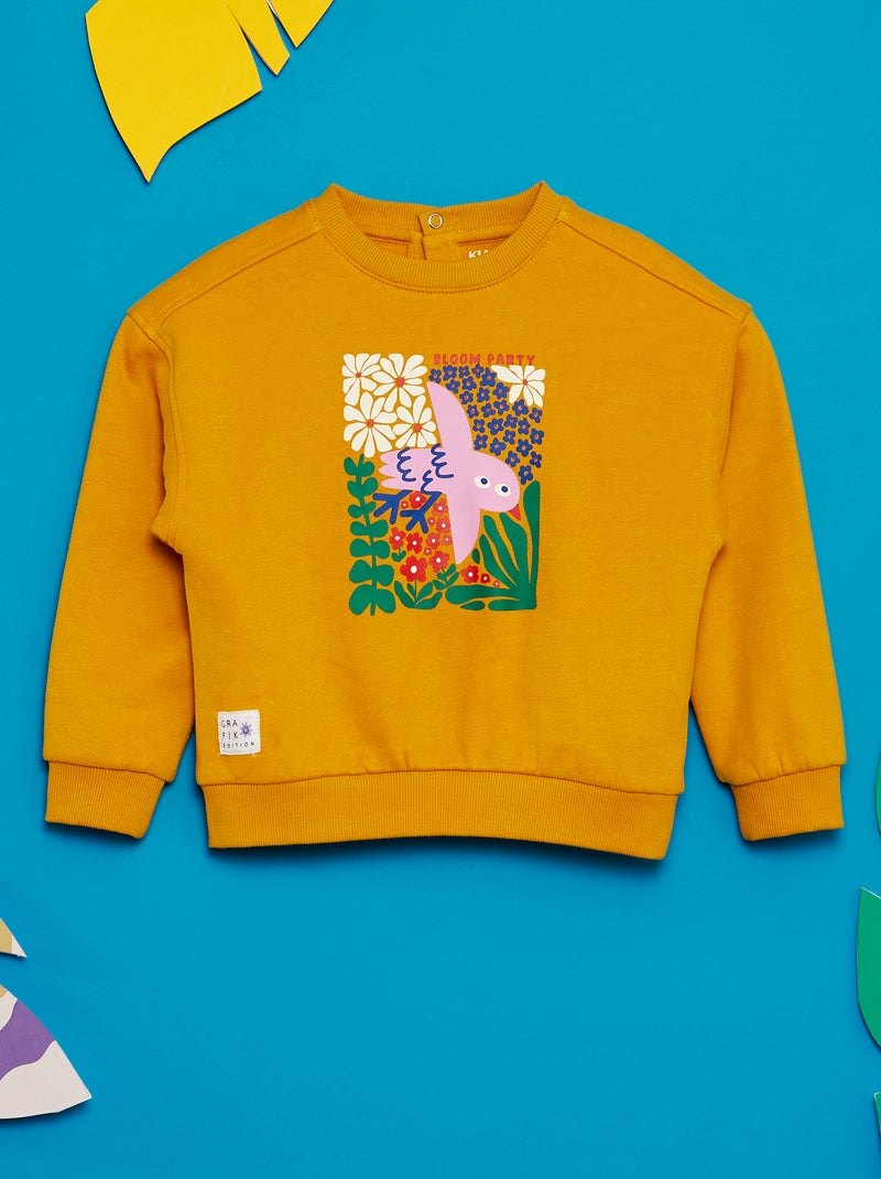 Sweater met print - 'Grafik Edition' GEEL - Kiabi