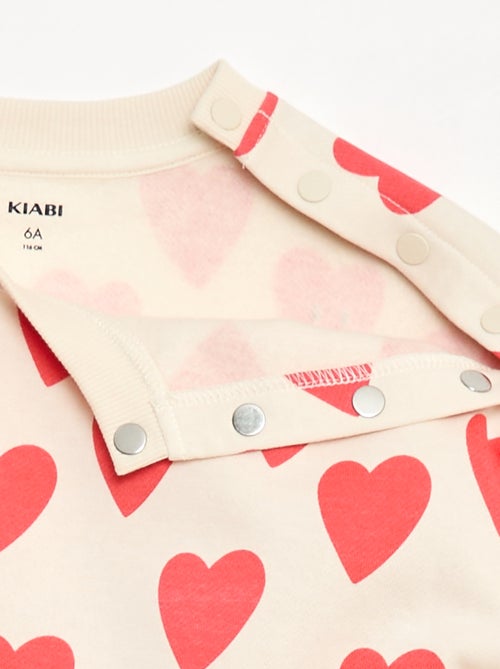 Sweater met print en magnetische drukknopen op de schouder - So Easy - Kiabi