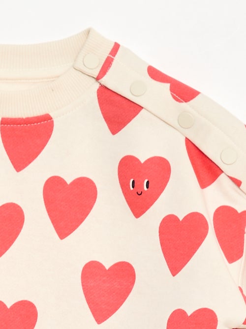 Sweater met print en magnetische drukknopen op de schouder - So Easy - Kiabi