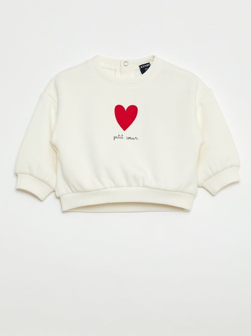 Sweater met print en ronde hals - Kiabi