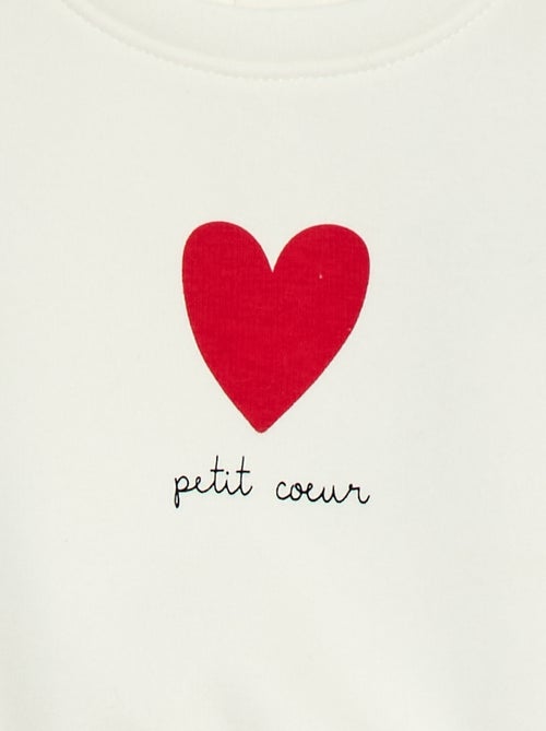 Sweater met print en ronde hals - Kiabi