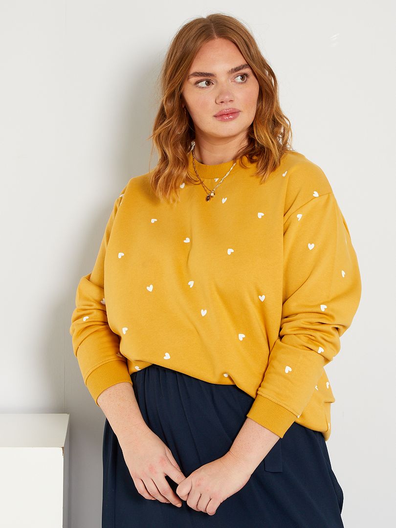 Sweater met print GEEL - Kiabi