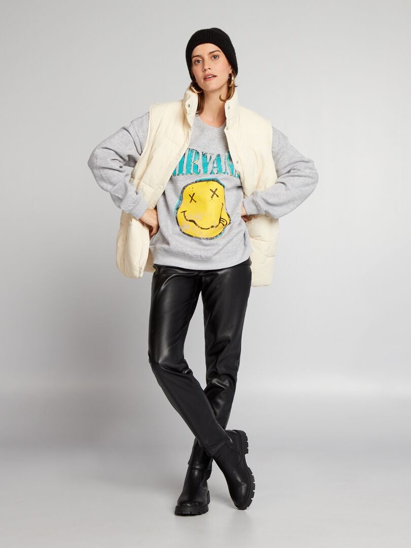 Ballin sweater met backprint ecru