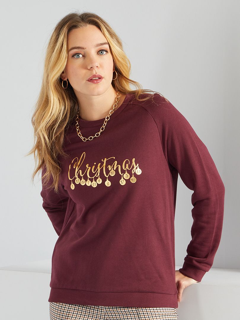 Sweater met print ROOD - Kiabi