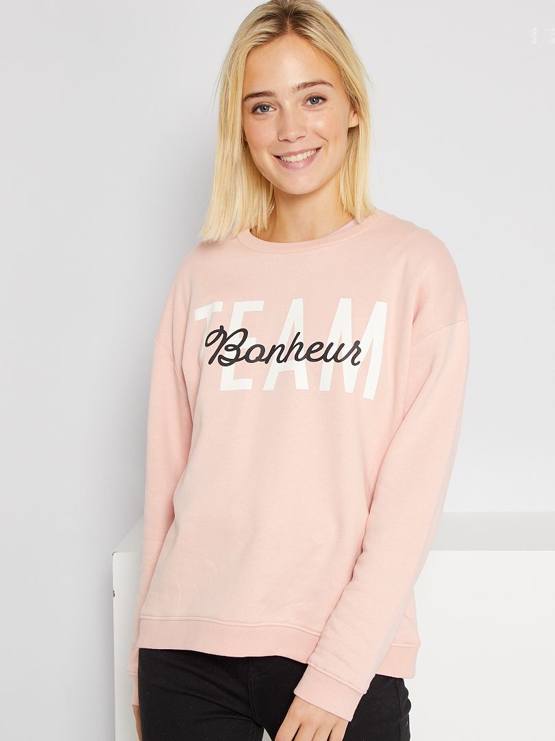 Sweater met print roze - Kiabi