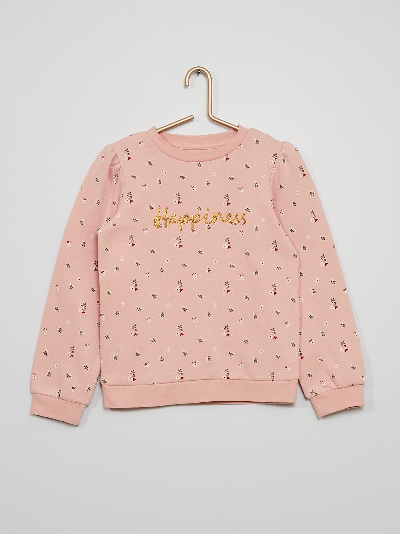 Sweater met print roze - Kiabi