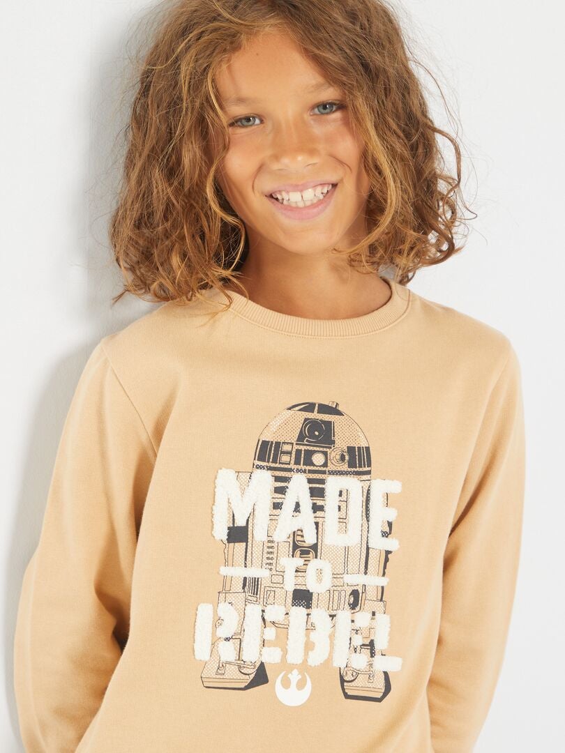Proficiat Gang Eerbetoon Sweater met print 'Star Wars' - BIEGE - Kiabi - 12.00€