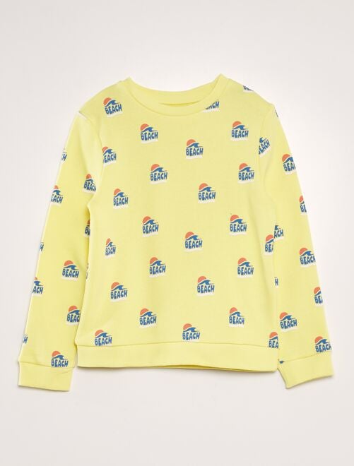 Sweater met print van french terry - Kiabi