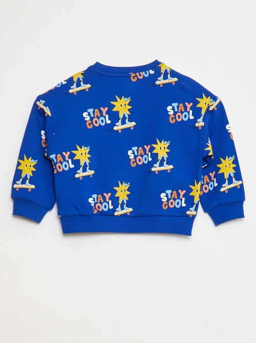 Sweater met print van lichte fleece - Grafik Edition - Kiabi