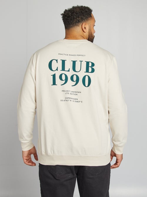 Sweater met print voor/achter - Kiabi