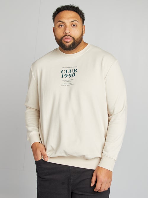 Sweater met print voor/achter - Kiabi