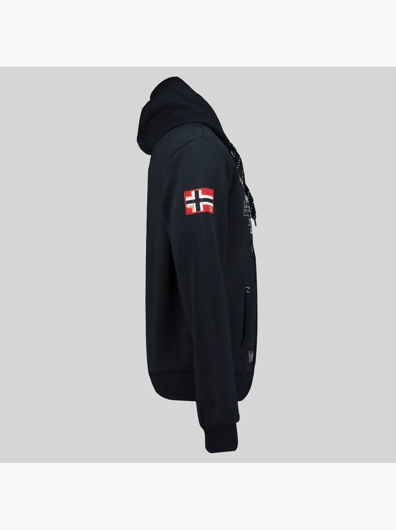 Sweater met rits en capuchon gutta – geographical norway Zwart - Kiabi