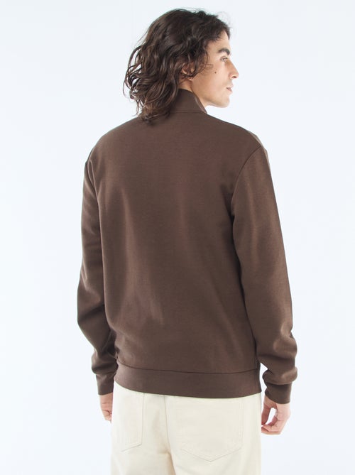 Sweater met rits en opstaande kraag - Kiabi