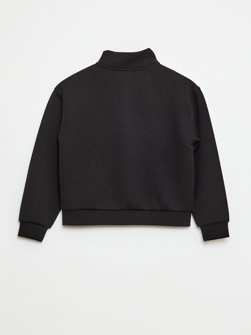 Sweater met rits en opstaande kraag - Kiabi