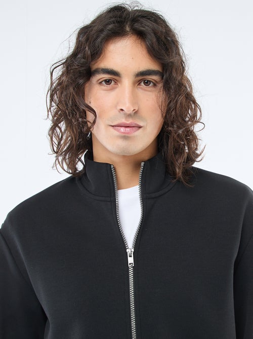 Sweater met rits en opstaande kraag - Kiabi