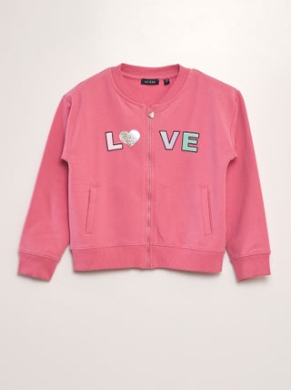 Sweater met rits 'LOVE'