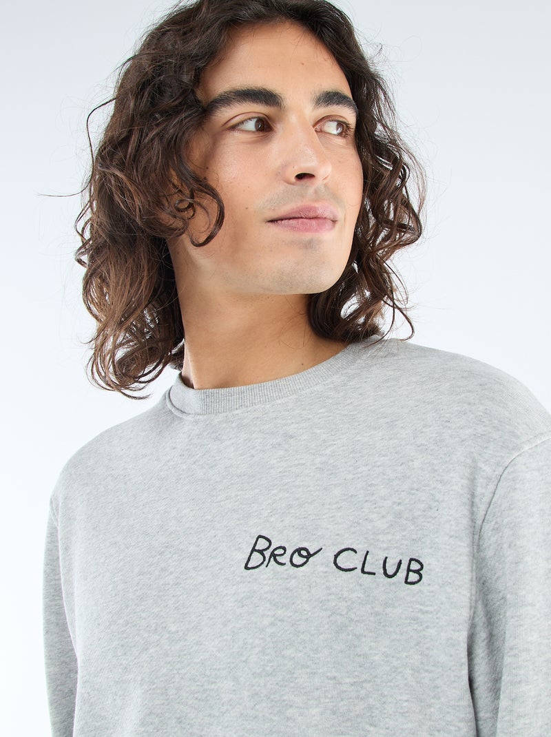 Sweater met ronde hals 'Agathe Sorlet x Kiabi' - Valentijnsdag Grijs - Kiabi