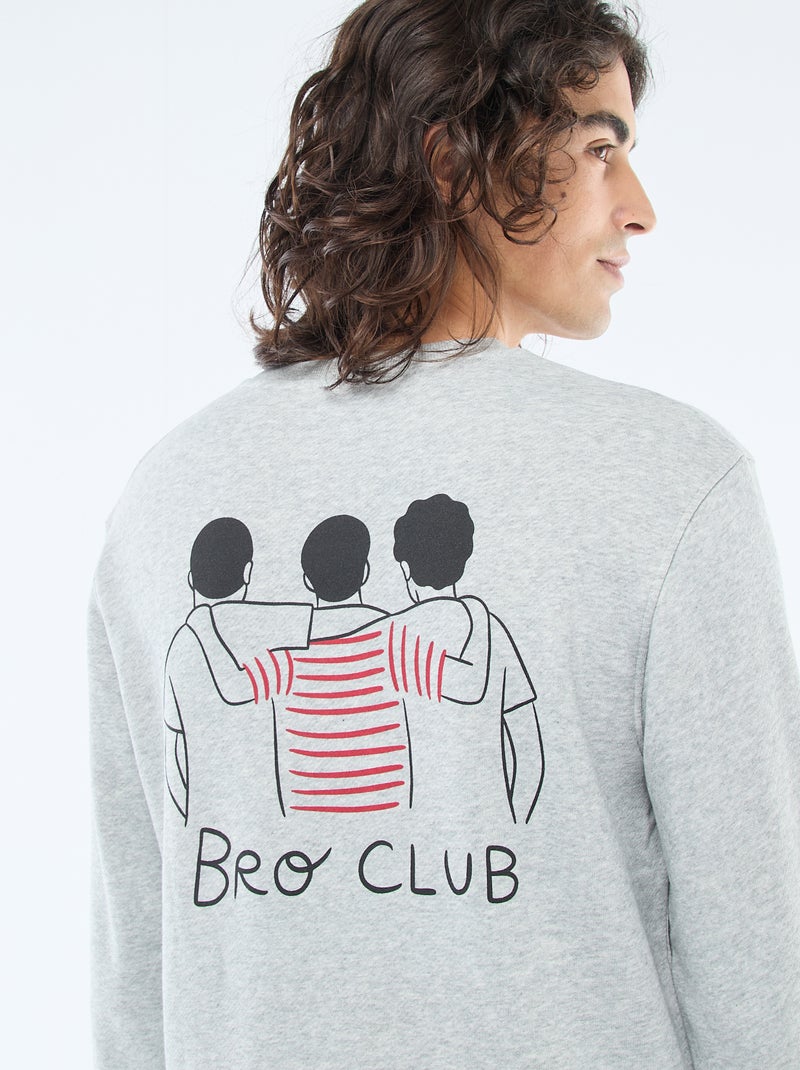 Sweater met ronde hals 'Agathe Sorlet x Kiabi' - Valentijnsdag Grijs - Kiabi