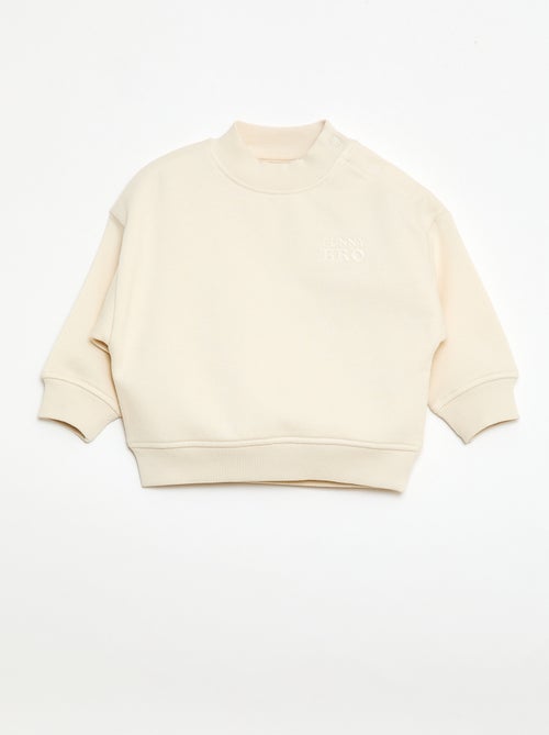 Sweater met ronde hals brother and sister - Kiabi