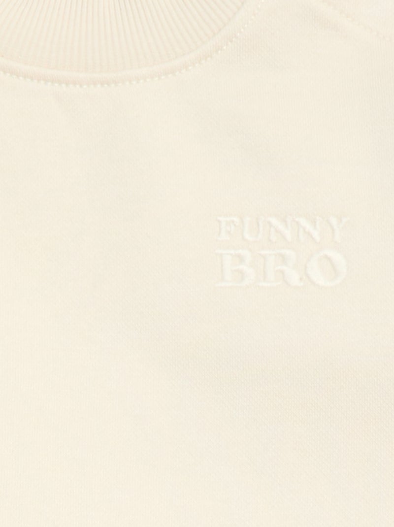 Sweater met ronde hals brother and sister Biege - Kiabi
