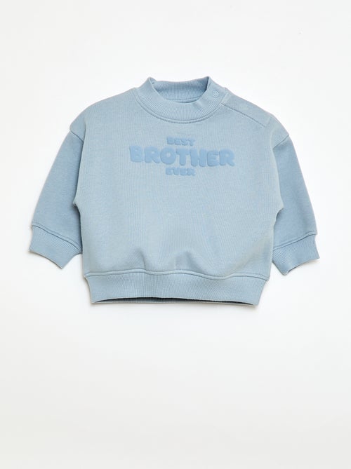 Sweater met ronde hals brother and sister - Kiabi